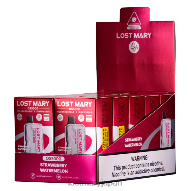 LOST MARY Vape 日本 - ロストメアリー OS5000 光沢 イチゴスイカ H80J073